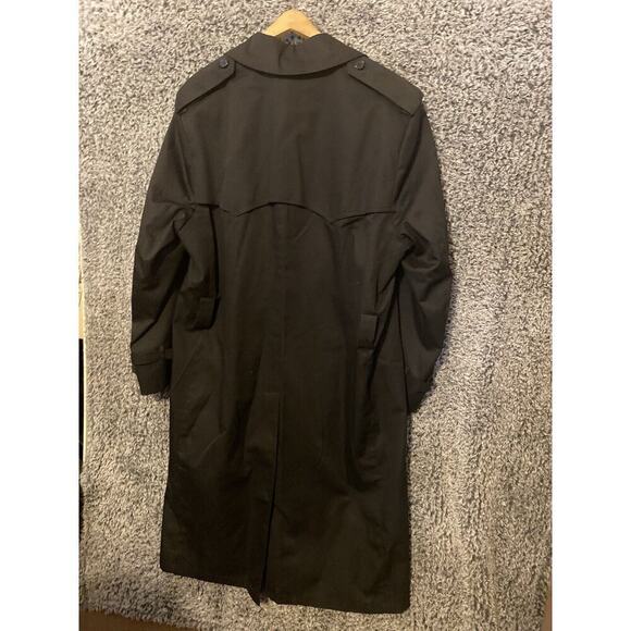 Men's John R. Ord Bleu Navy 5 Button Trench Coat w/ Classic Lining Size 42 - Picture 7 of 15